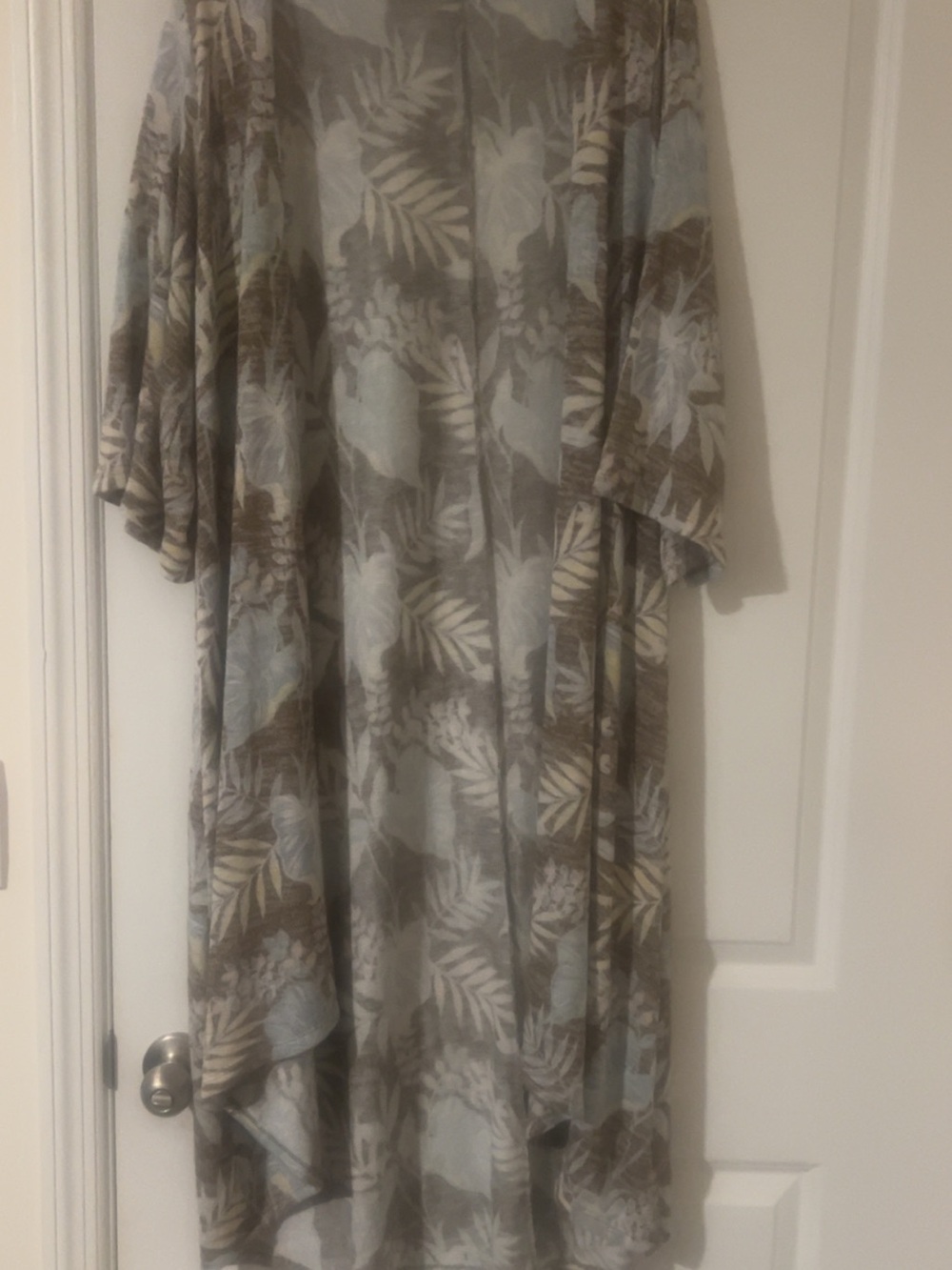 torrid Light Blue and Brown Floral Kimono Drapery Panel